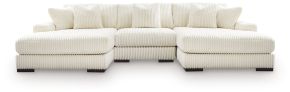 Ashley Furniture 21104S18 Ashley Furniture 21104S18 Lindyn - 3-Piece Sectional With Double Chaise - Ivory