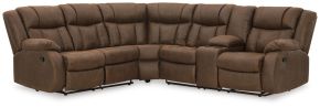 Signature Design by Ashley® 82703S1 Trail Boys - Walnut - 2-Piece Reclining Sectional With Raf Reclining Loveseat With Console