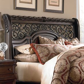 Liberty Furniture 575-BR21H Arbor Place - Queen Sleigh Headboard - Dark Brown