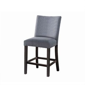 ACME 72942 Yelena - Counter Height Chair (Set of 2) - Fabric & Weathered Espresso