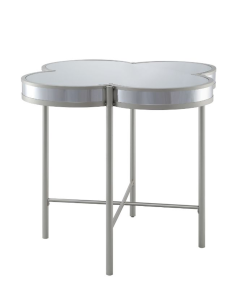 ACME 73225 Clover - Counter Height Table - Silver & Champagne Finish