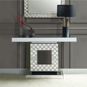 ACME 90500 Nasa - Accent Table - Mirrored & Mother Of Pearl