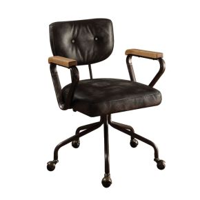ACME 92411 ACME 92411 Hallie - Office Chair - Vintage Black Top Grain Leather