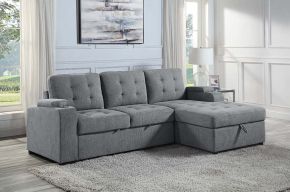 ACME LV00970 Kabira - Sectional Sofa - Gray Fabric