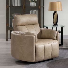 ACME LV05402 Elison - Motion Glider Recliner With Swivel - Dark Beige Polish Microfiber