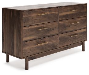 Signature Design by Ashley® EB3660-231 Calverson - Mocha - Six Drawer Dresser - Medium