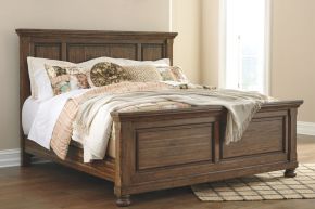 Signature Design by Ashley® B719/58/56/97 Flynnter - Medium Brown - King Panel Bed