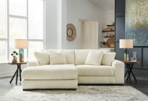 Signature Design by Ashley® 21104/16/65 Lindyn - Left Arm Facing Corner Chaise 2 Pc Sectional - Ivory