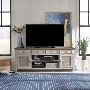 Liberty Furniture 824-TV76T Heartland - 76" Tile TV Console - White