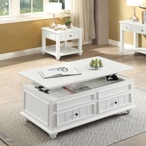 ACME 83325 Natesa - Coffee Table With Lift Top - White Washed