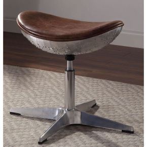 ACME 96160 Brancaster - Stool - Retro Brown Top Grain Leather & Aluminum
