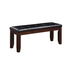 ACME 04625 ACME 04625 Urbana - 48" Bench - Black Synthetic Leather & Cherry
