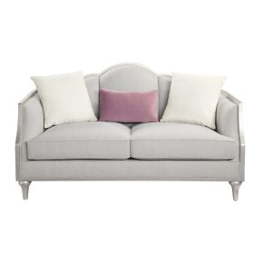 ACME LV01500 Kasa - Loveseat With 3 Pillows - Beige Linen & Champagne