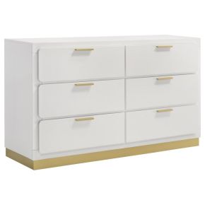 Coaster Fine Furniture 224773 Caraway - 6-Drawer Dresser - White