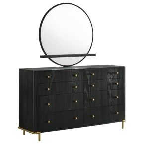 Coaster Fine Furniture 224333M Arini - 8-Drawer Dresser With Mirror - Black