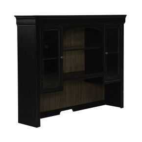 Liberty Furniture 532-HO131 Meritage - Jr Executive Credenza Hutch - Aged Charcoal
