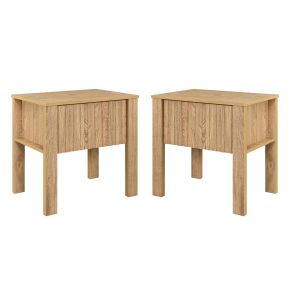 New Classic 30-T3591N-2ET New Classic 30-T3591N-2ET Thayer - One Drawer End Table / Bedside Table (Set of 2) - Natural