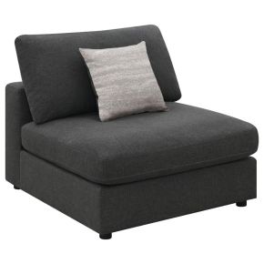 CoasterEssence 551324 Serene - Upholstered Armless Chair - Charcoal