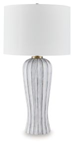 Signature Design by Ashley® L235894 Lanwell - Poly Table Lamp - Antique Gray