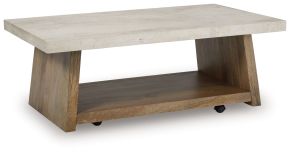 Ashley Furniture T642-1 Ashley Furniture T642-1 Brendalhouse - Rectangular Cocktail Table - Light Brown