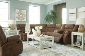 Signature Design by Ashley® 36902/48/49/25 Partymate - 3 Pc. - 2-Piece Rec Sectional With Console, Rocker Recliner - Brindle