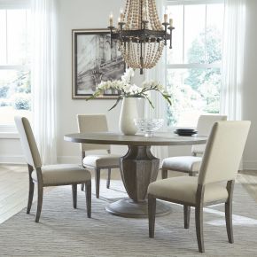 Liberty Furniture 944-CD-5PDS Westfield - 5 Piece Pedestal Table Set (Upholstered Side Chairs) - Havana Brown
