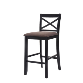 ACME 96721 Tobie - Bar Chair (Set of 2) - Fabric & Black