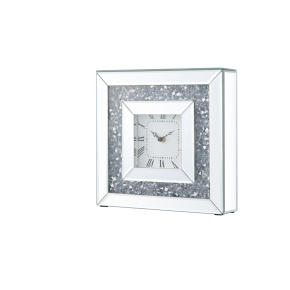 ACME 97817 Noralie - Accent Clock - Mirrored & Faux Diamonds
