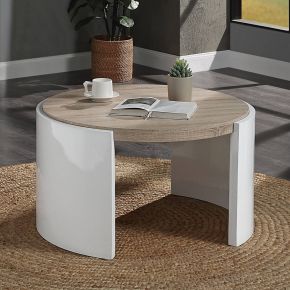 ACME LV02414 Zoma - Coffee Table - Oak & White High