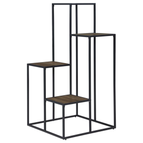 CoasterEveryday 805670 Rito - 4-Tier Multi - Display Shelf - Rustic Brown And Black