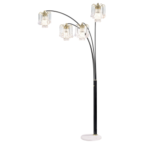 Furniture of America L99657K Elouise - Arc Lamp - Black / Gold