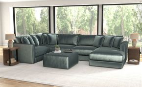 Jackson 2245/36/31/59/76/12-35 Remington - 5 Piece Modular Sectional (RSF Chaise) And 1 Included Cocktail Ottoman - Pine