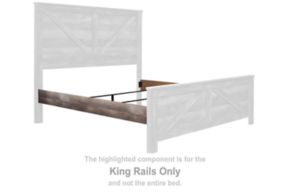 Signature Design by Ashley® B440-99 Wynnlow - King Crossbuck/Poster Rails - Gray