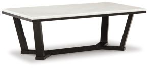 Ashley Furniture T770-1 Fostead - Rectangular Cocktail Table - White / Espresso