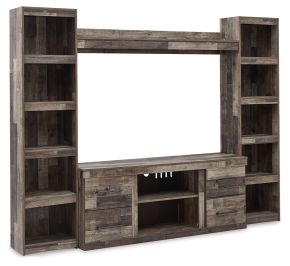 Signature Design by Ashley® EW0200W6 Derekson - 4-Piece Entertainment Center - Multi Gray