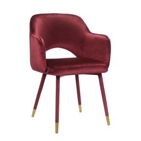 ACME 59850 ACME 59850 Applewood - Accent Chair - Bordeaux-Red Velvet & Gold