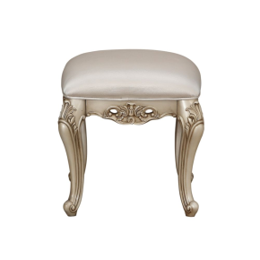 ACME 90743 Gorsedd - Vanity Stool - Fabric & Antique White