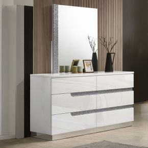 New Classic 00-B69-DM Paradox - Dresser & Mirror - White