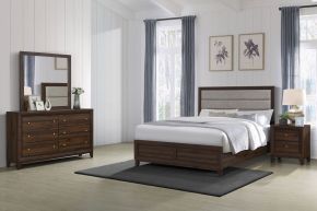 Coaster Fine Furniture 223441KW-S4 Welsley - 4 Piece California King Bedroom Set - Walnut