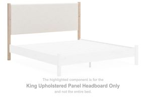 Signature Design by Ashley® B2615-58 Cadmori - King Upholstered Panel Headboard - Two-tone