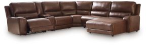 Signature Design by Ashley® PCU62607S6 DeepWakes - 6-Piece Power Reclining Sectional With RAF Press Back Power Chaise - Canyon