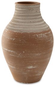 Ashley Furniture A2000642 Reclove - Vase - 13" - Distressed White
