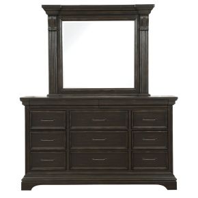 Pulaski Furniture P012-BR-K7 Caldwell - Dresser/Mirror - Dark Wood