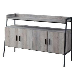 ACME LV00151 Samiya - TV Stand - Gray Oak & Black Finish