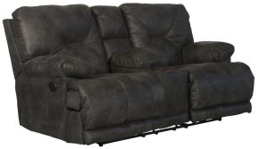 Catnapper 64389-1228/53-3028/53 Voyager - Fabric Power Lay Flat Reclining Console Loveseat - Slate