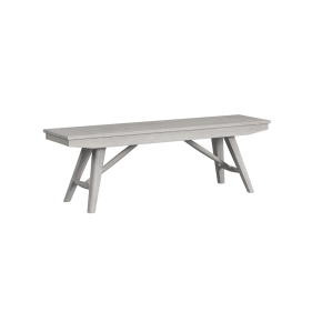 Intercon BY-CH-5615B-WHT-C Bayside - Bench - Silver