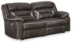 Signature Design by Ashley® 13104S7 Kincord - 2-Piece Power Reclining Sectional Loveseat - Midnight