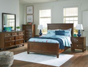 Ashley Furniture B685/31/36/84/86/87/92(2) Ashley Furniture B685/31/36/84/86/87/92(2) Danabrin - 7 Pc. - Dresser, Mirror, Full Panel Bed, 2 Nightstands - Brown