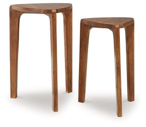 Ashley Furniture A4000607 Brynnleigh - Accent Table Set (Set of 2) - Medium Brown