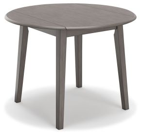 Signature Design by Ashley® D194-15 Shullden - Gray - Round Drm Drop Leaf Table